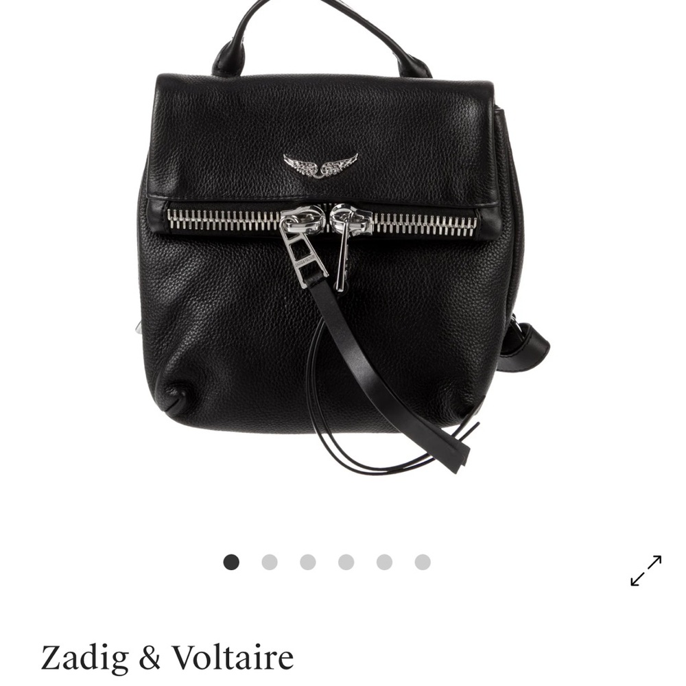 Zadig & Voltaire Black Leather Backpack